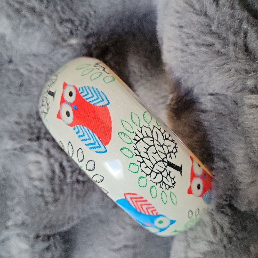 Owls and Trees Bangle Bracelet!